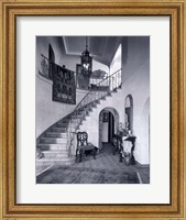 1920s Upscale Home Entry With Spiral Staircase Fine Art Print