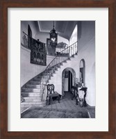 1920s Upscale Home Entry With Spiral Staircase Fine Art Print