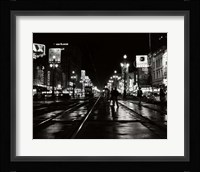 1950s Night Scene Canal Street New Orleans Louisiana Usa Fine Art Print