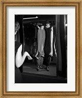 1950s Young Women Looking At Distorted Reflection Fine Art Print