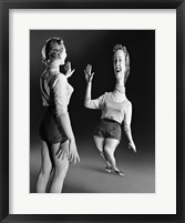 1940s 1950s Young Blond Laughing Woman Fine Art Print