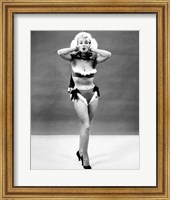 1950s Young Woman Standing Inside Fine Art Print