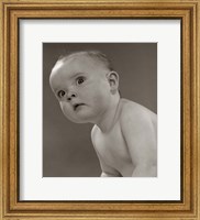 1950s Portrait Baby Leaning To Side Fine Art Print