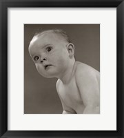 1950s Portrait Baby Leaning To Side Fine Art Print