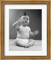 1950s Baby Sitting Funny Face Expression Fine Art Print