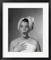 1950s Woman Making Funny Face Expression Fine Art Print