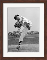1950s Teen In Baseball Uniform Fine Art Print