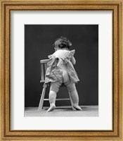 1940s Back End View Of Nude Girl Fine Art Print