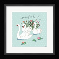 Swan Lake V Mint Framed Print