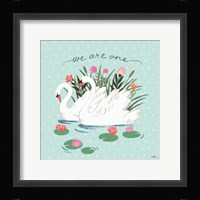 Swan Lake III Mint Framed Print