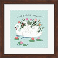 Swan Lake III Mint Fine Art Print