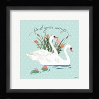 Swan Lake II Mint Framed Print