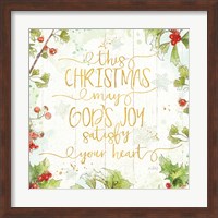 Christmas Sentiments III Gold on Wood Fine Art Print