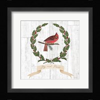Joyful Tidings VII on Distressed Wood Framed Print