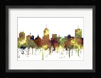Fresno California Skyline - Safari Buff Fine Art Print