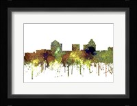 Greensboro North Carolina Skyline - Safari Buff Fine Art Print