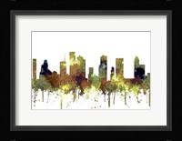 Houston Texas Skyline - Safari Buff Fine Art Print