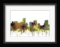 Miami Florida Skylinesafari Buff Fine Art Print