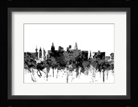 Las Vegas Nevada Skyline 2 - Cartoon B&W Fine Art Print