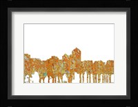 Albuquerque New Mexico Skyline - Rust Fine Art Print