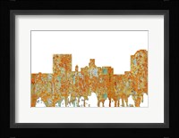 Augusta Georgia Skyline - Rust Fine Art Print