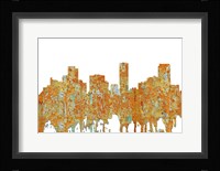 Denver Colorado Skyline - Rust Fine Art Print