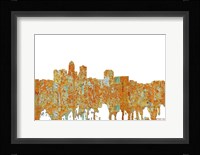 Des Moines Iowa Skyline - Rust Fine Art Print