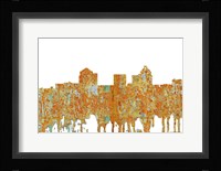 Greensboro North Carolina Skyline - Rust Fine Art Print