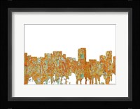 Honolulu Hawaii Skyline - Rust Fine Art Print