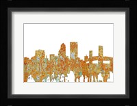 Jacksonville Florida Skyline - Rust Fine Art Print