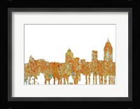 Mobile Alabama Skyline - Rust Fine Art Print