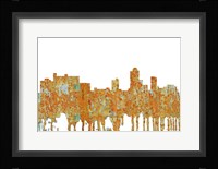 New Brunswick New Jersey Skyline - Rust Fine Art Print