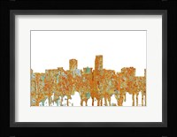Omaha Nebraska Skyline - Rust Fine Art Print
