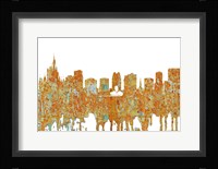 Orlando Florida Skyline - Rust Fine Art Print