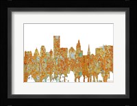 Providence Rhode Island Skyline - Rust Fine Art Print