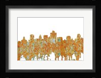 SaltLake City Utah Skyline - Rust Fine Art Print