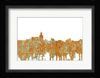 Santa Fe New Mexico Skyline - Rust Fine Art Print