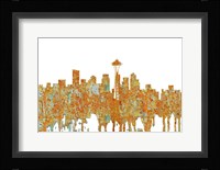 Seattle Washington Skyline - Rust Fine Art Print