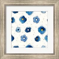 Independent Blooms Blue Pattern V Crop Fine Art Print