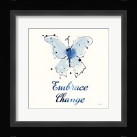 Independent Blooms Blue X Framed Print