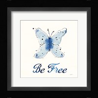 Independent Blooms Blue VII Framed Print