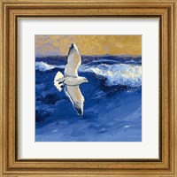 Seagulls with Gold Sky II Fine Art Print