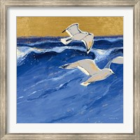 Seagulls with Gold Sky III Fine Art Print