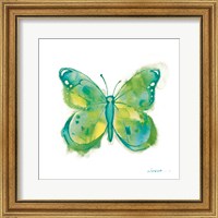 Birdsong Garden Butterfly II on White Fine Art Print