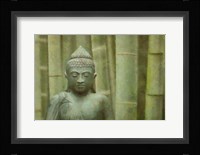 Bronze Buddha With Bamboo Fine Art Print