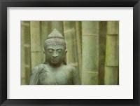 Bronze Buddha With Bamboo Fine Art Print
