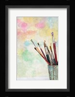 Paint Brushes and Aquarel Fine Art Print