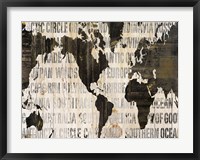 Crate World Map Neutral v2 Fine Art Print
