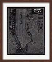 Blueprint Map New York Fine Art Print