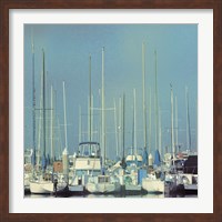 Harbor Boats Blue Sky Fine Art Print
